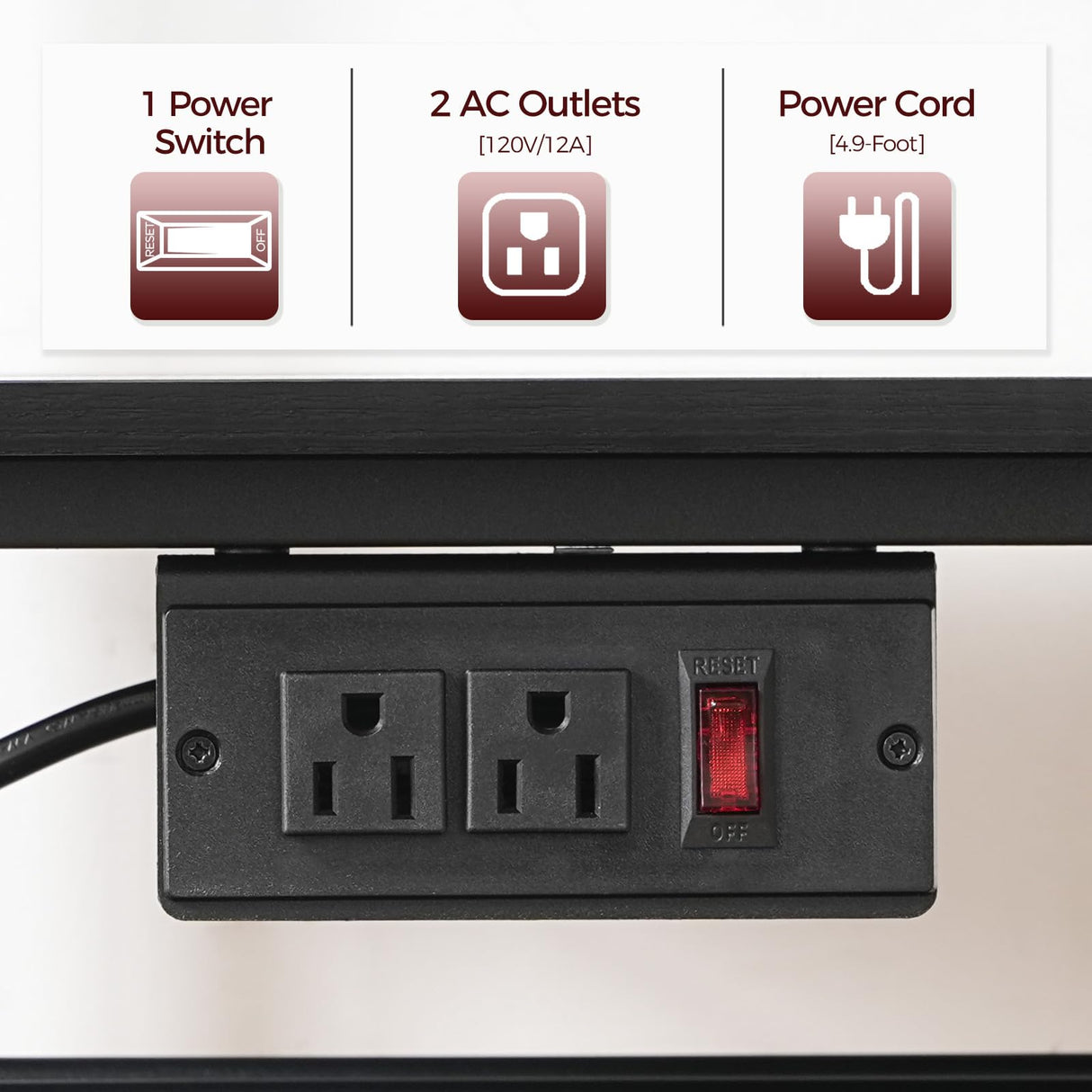 MAHANCRIS Bakers Rack with Power Outlet, Coffee Bar Station with Wine Rack, Bakers Racks for Small Spaces, Microwave Stand for Kitchen, Black BRBK23E01 MAHANCRIS