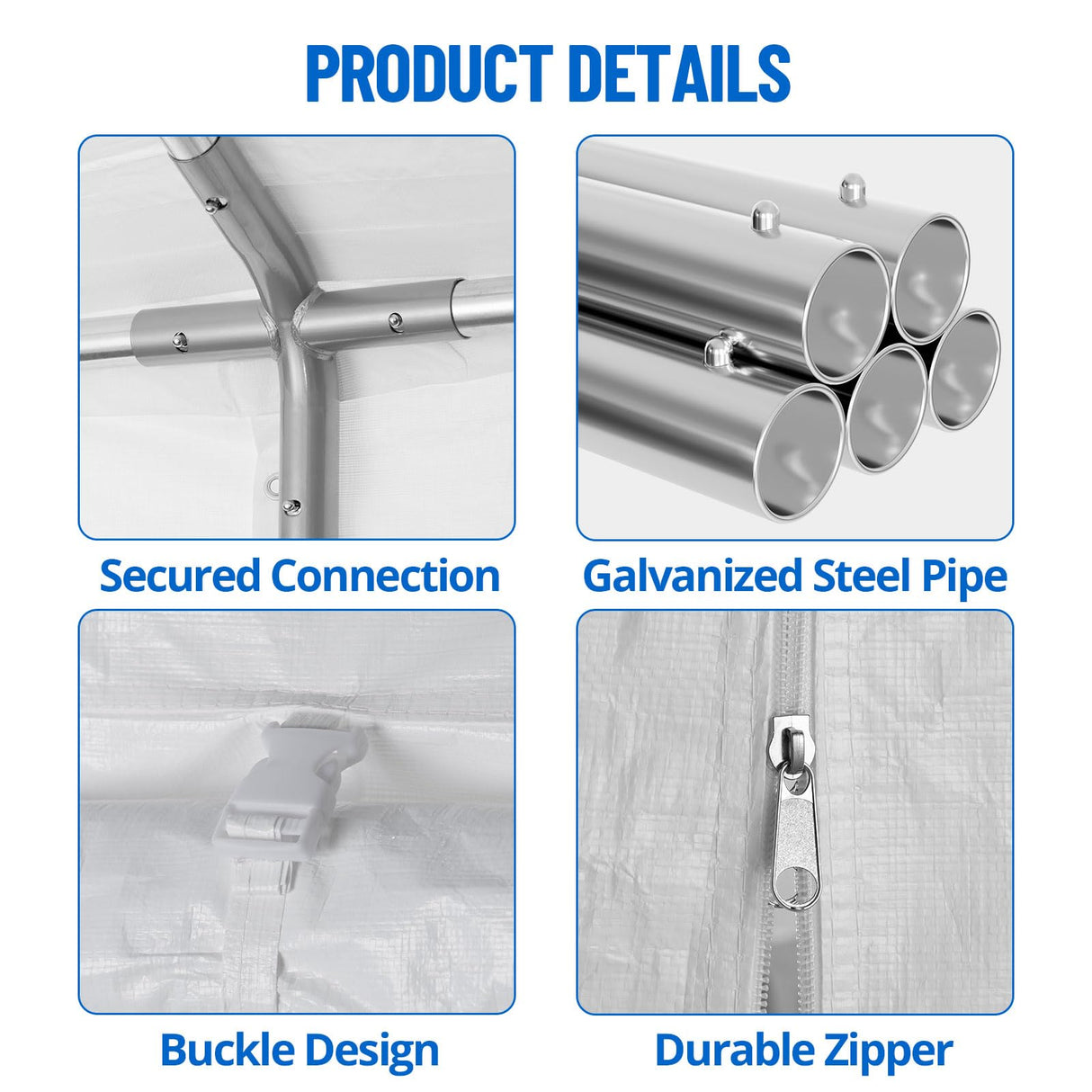 GarveeLife 20'x40' Party Tent Heavy Duty Wedding Tent Event Shelter with Removable Sidewall Outdoor Gazebo Canopy for Birthday Party Wedding Event GarveeLife