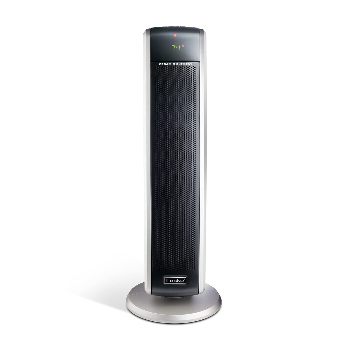 Lasko Oscillating Digital Ceramic Tower Heater for Large Rooms, with Adjustable Thermostat, Timer and Remote Control, 29 Inches, 1500W, Black, 5586 Lasko