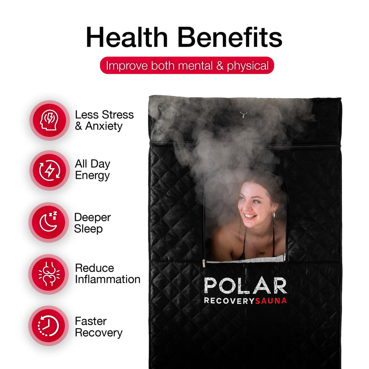Polar Recovery Sauna/Poartable Steam Sauna for Recovery/Sauna Tent, Black Polar Recovery