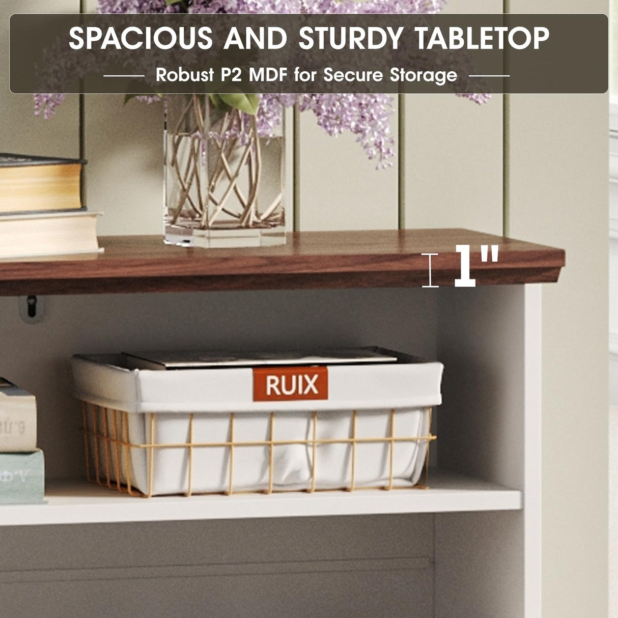 Maupvit Shoe Cabinet with 2 Flip Drawers, Shoe Storage Cabinet for Entryway, Freestanding Shoe Organizer with Open Storage, Farmhouse Narrow Shoe Rack with Wooden Legs for Foyer, Hallway,Antique White Maupvit