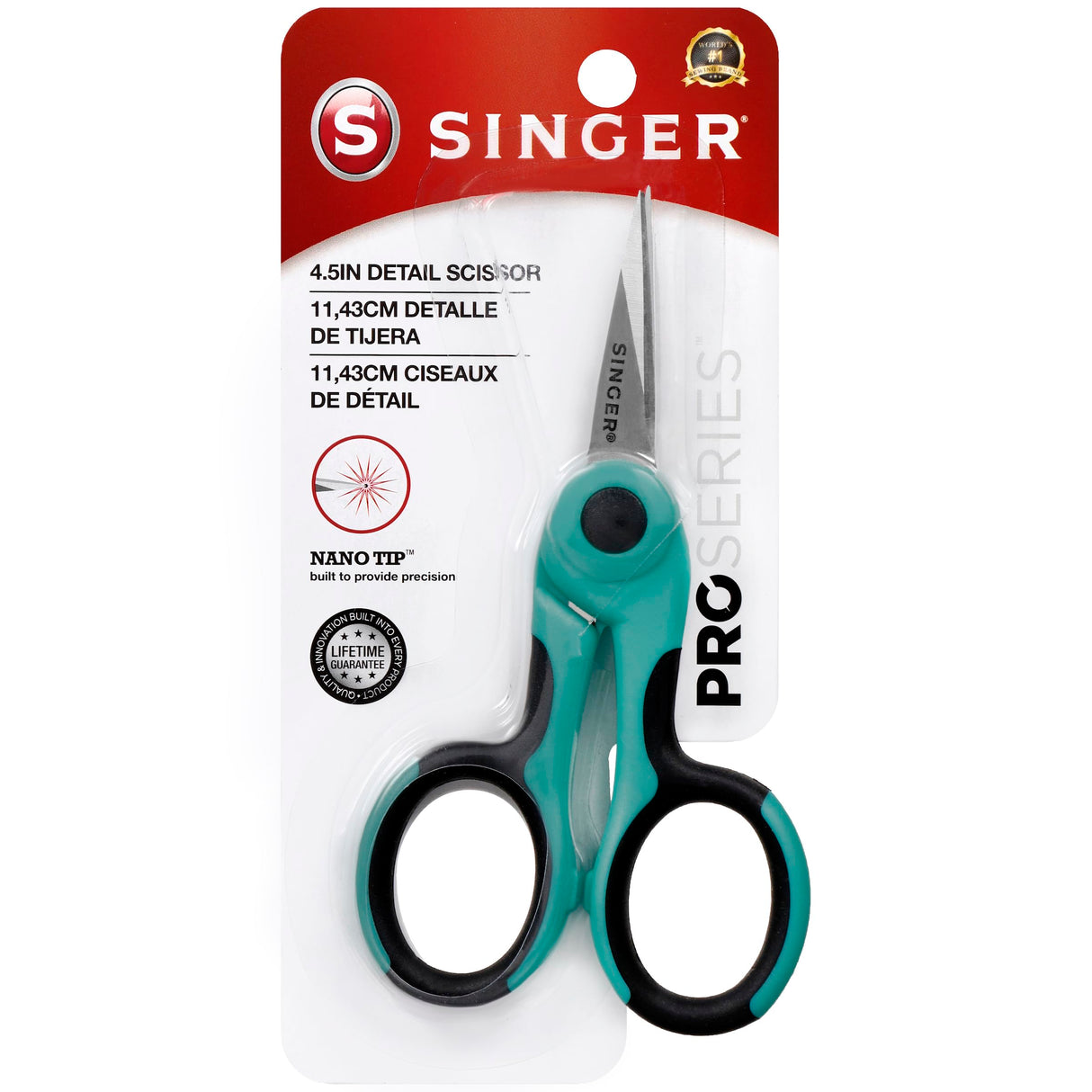 SINGER 00557 4-1/2-Inch ProSeries Detail Scissors with Nano Tip SINGER
