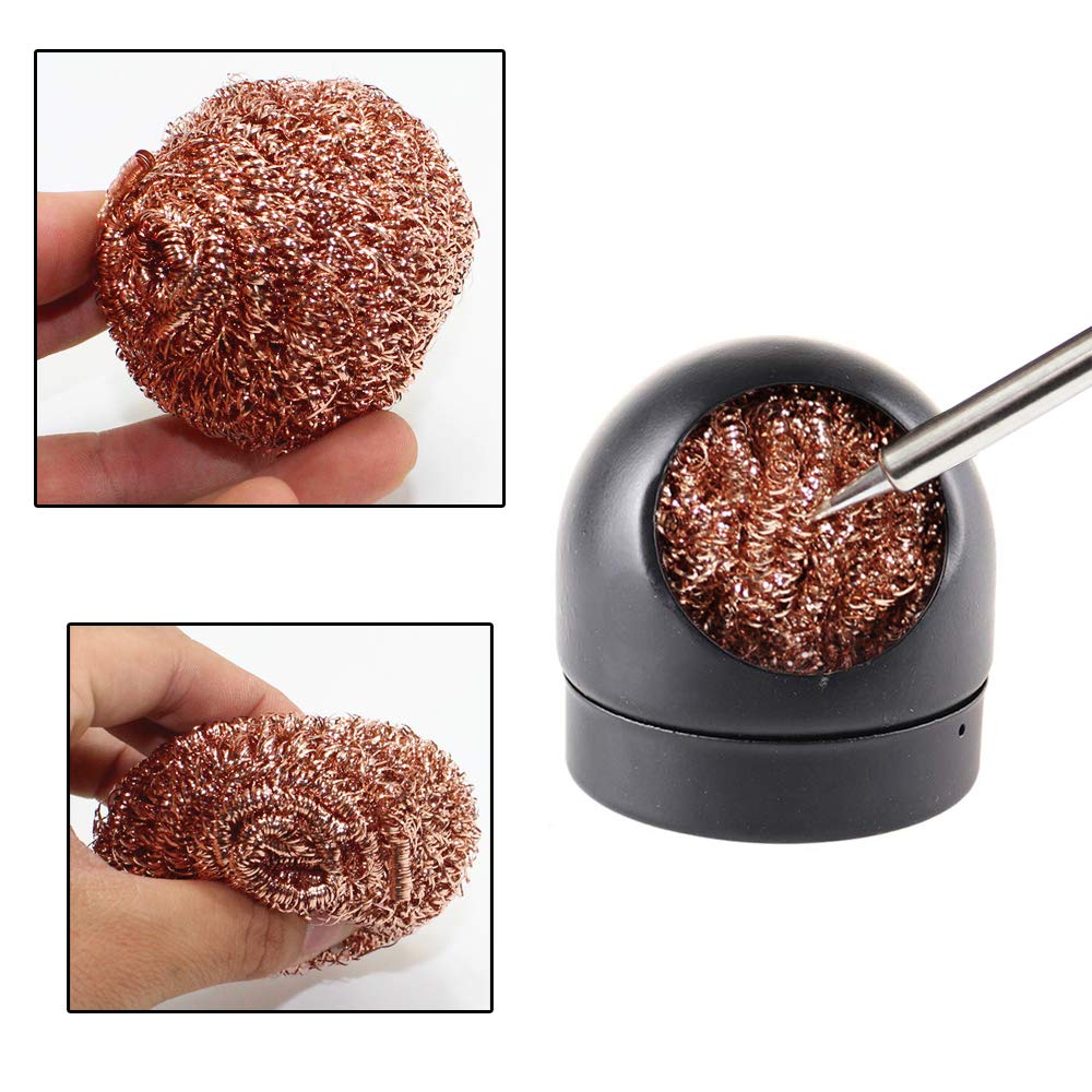 4-in-1 welding tool set, soldering iron tip cleaner + 0.6mm solder wire (1.76 oz / 50 g) + Rosin Solder Flux Paste (0.35 oz / 10 g), no-clean soldering core (2.0mm, 29.5 inches) YCD