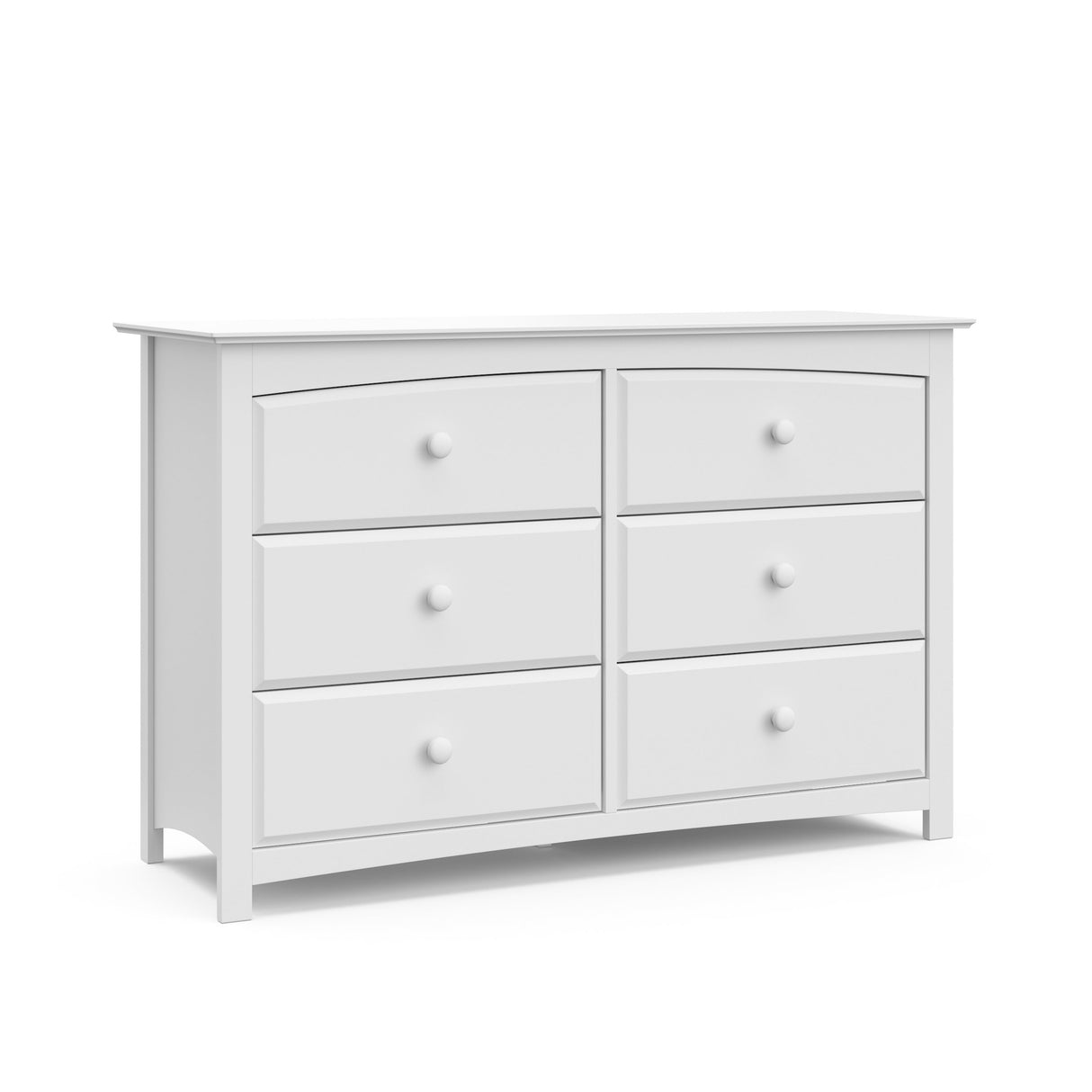 Storkcraft Kenton 6 Drawer Double Dresser (White) For Kids Bedroom, Nursery Dresser Organizer, Chest Of Drawers For Bedroom, Universal Design For Children’s Bedroom STORKCRAFT