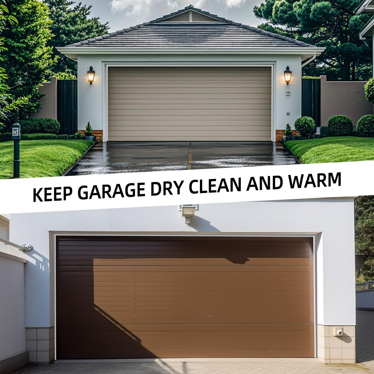 Ginchain Garage Door Seal Top and Sides Seal Strip, 36FT Garage Door Weather Stripping Replacement, Universal Weatherproofing Garage Door Seal Sealing Ginchain