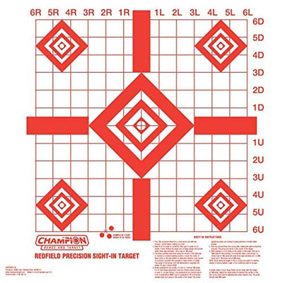 Champion Traps and Targets Redfield Style Precision Sight-In Target (10-pack)