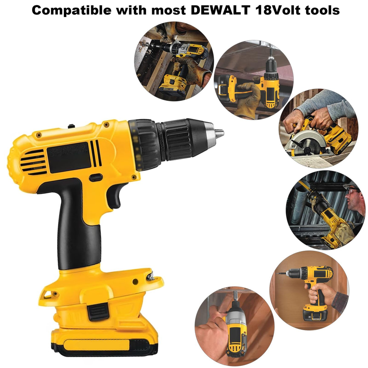 2 Pack DCA1820 Adapter Compatible with Dewalt 20V MAX Battery to 18V XRP Battery, 18V to 20V Battery Adapter Compatible with Dewalt 18V NiCad Tools Kotoate