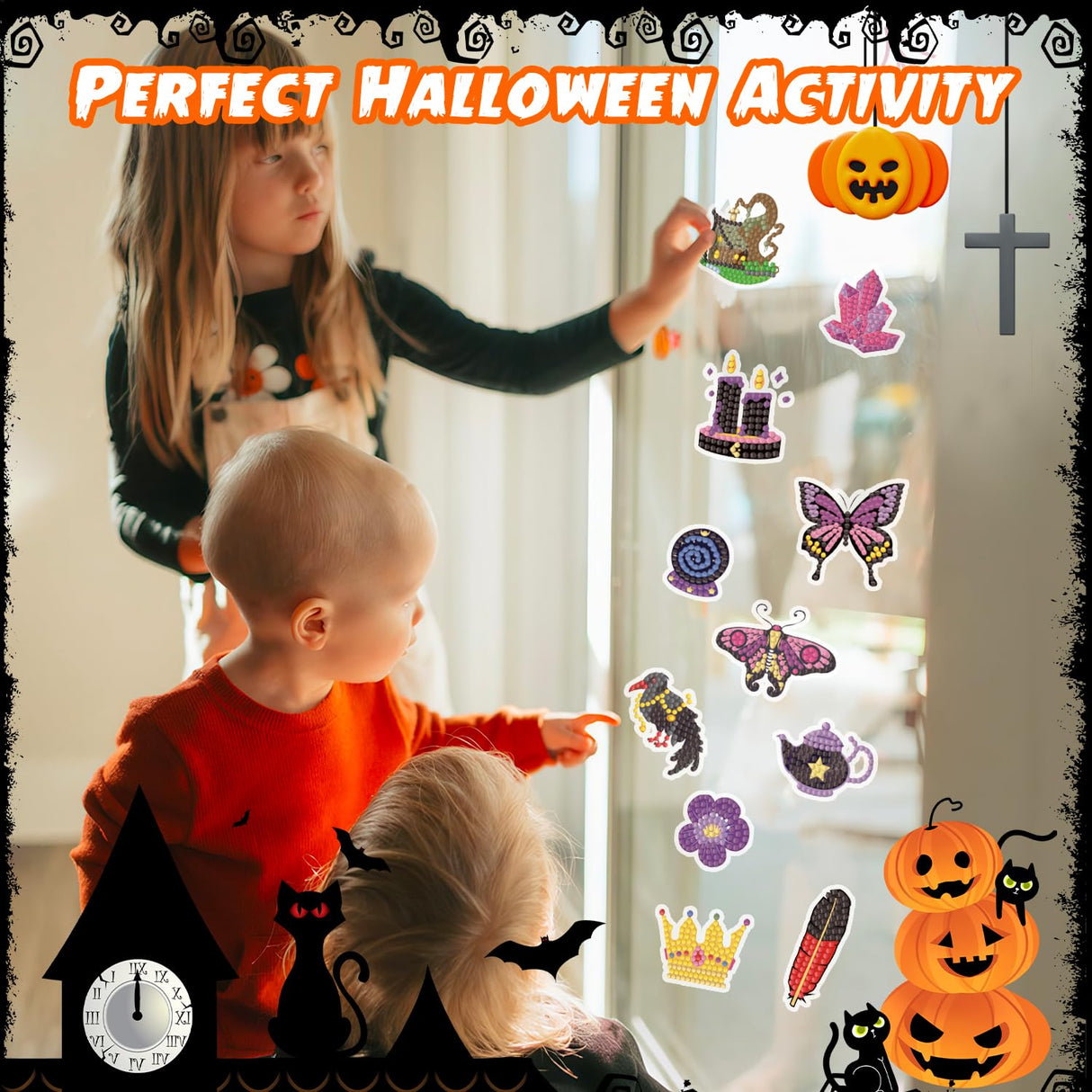 Labeol Diamond Art Kits for Kids Boys and Girls Ages 6-8-10-12 Easy to DIY Creative Diamond Art Sticker Craft by Numbers Kits for Kids and Adult Beginners (Magic) Labeol