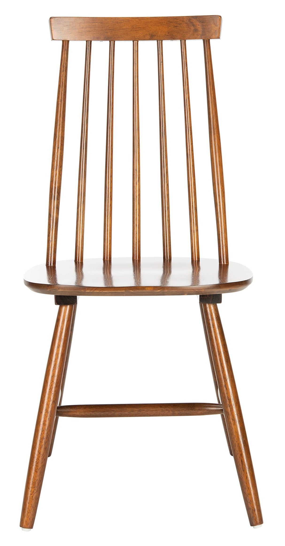 SAFAVIEH Home Collection Priam Farmhouse Walnut Brown Spindle Back Living Room Accent Dining Chair SAFAVIEH