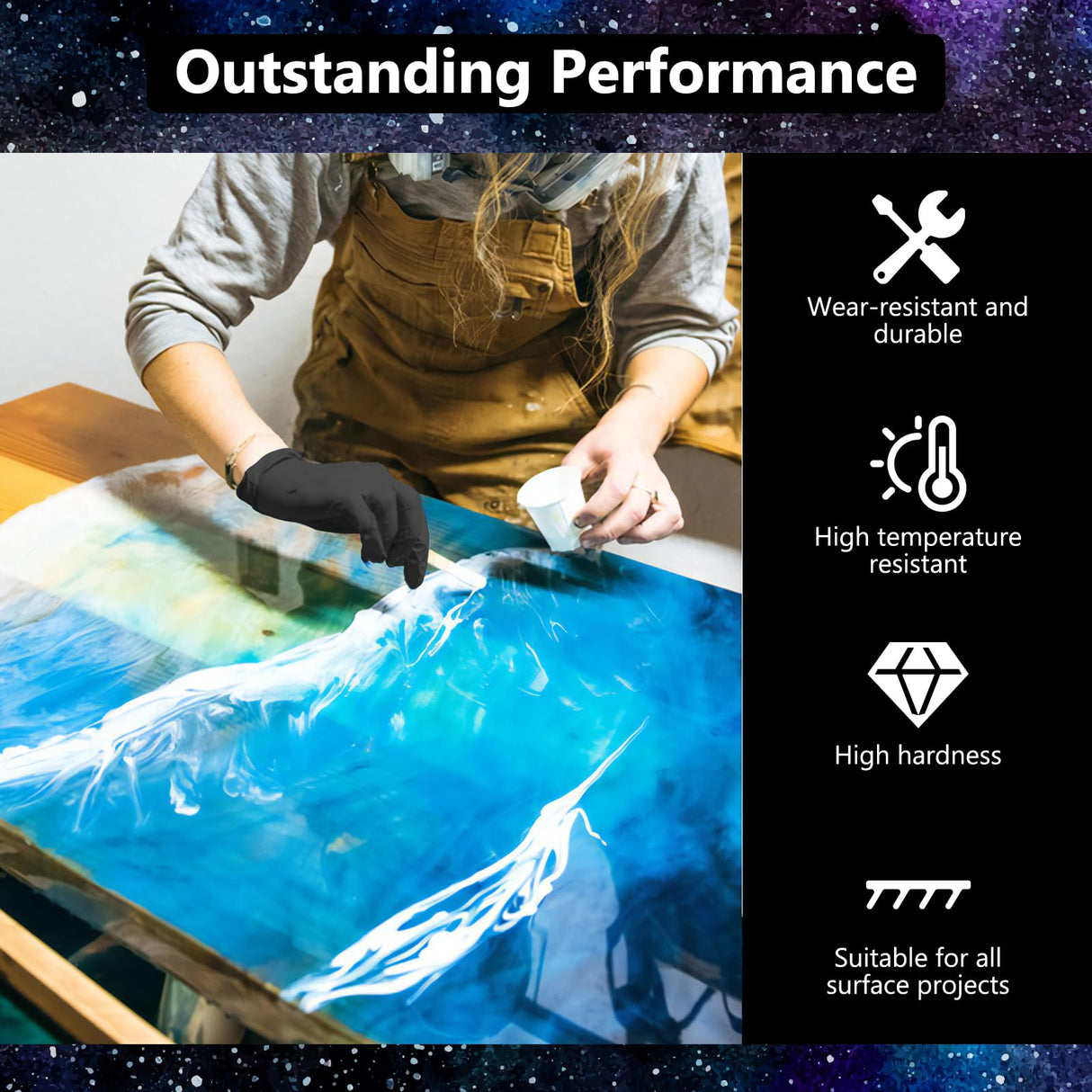 KISREL Epoxy Resin 82OZ - Crystal Clear Epoxy Resin Kit - No Yellowing No Bubble Art Resin Casting Resin for Art Crafts, Jewelry Making, Wood & Resin Molds(41OZ x 2) KISREL