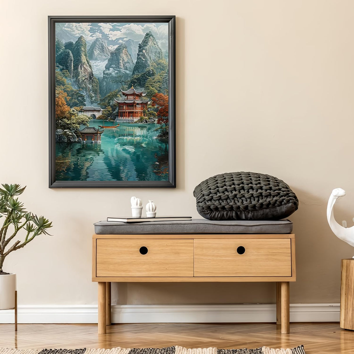 5D Diamond Painting Kits for Adults, Mountains and Waters Landscape Diamond Art for Beginners, DIY Full Round Drill Paint by Diamonds Dot Gem Art for Adults, Home Wall Decor 12x16 Inch Mosaflare