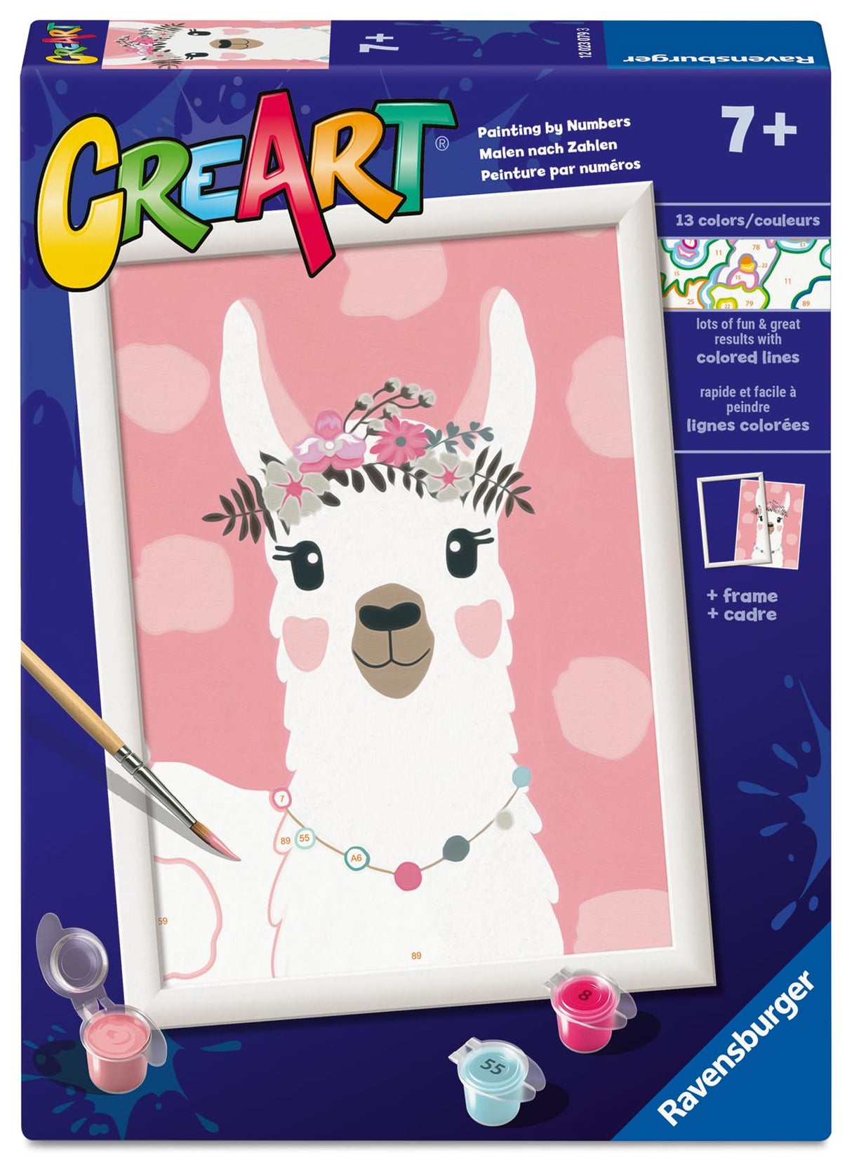 Ravensburger CreArt Drama Llama Paint by Numbers Kit for Kids - 12023079 - Painting Arts and Crafts for Ages 7 and Up Ravensburger