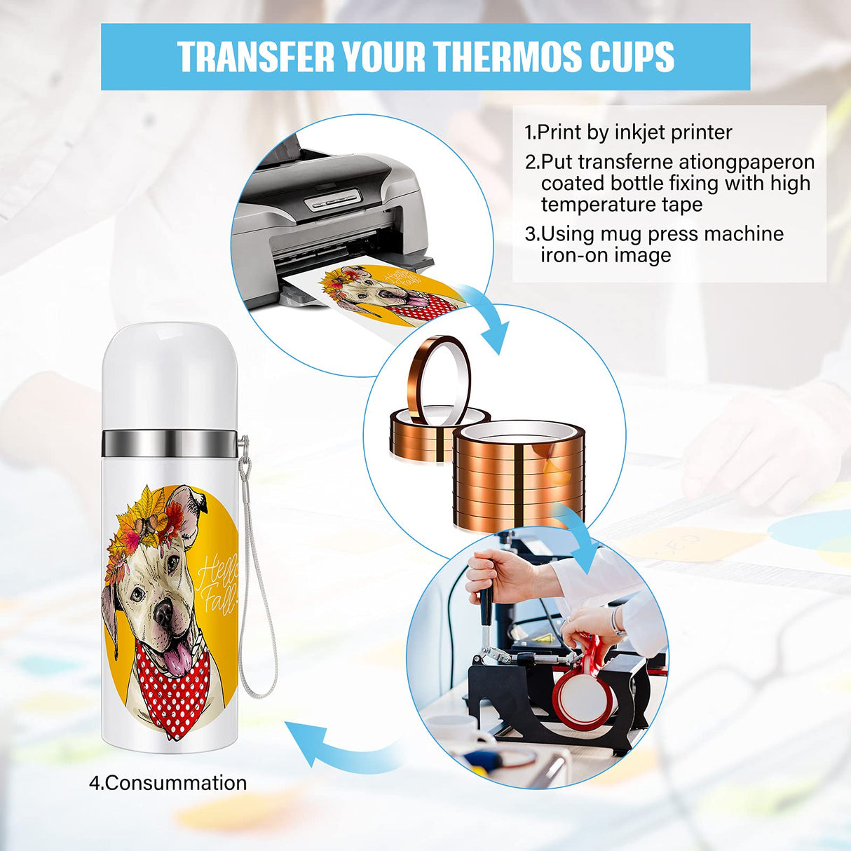 Geiserailie 8 Pack Sublimation Tumblers Cups 12 oz Blank Vacuum Stainless Steel Tumblers with Lids White Vacuum Tumblers for Sublimation DIY Tumblers Coffee Travel Mug for Office Travel Outdoors Geiserailie