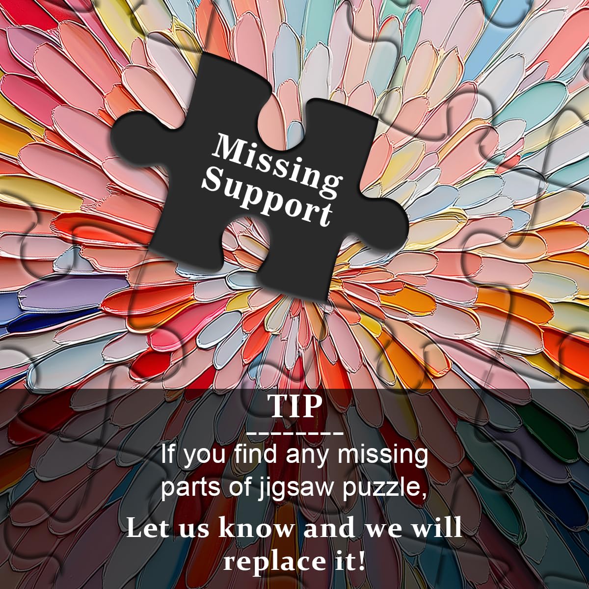 Hard Impossible Puzzles for Adults 1000 Piece, Gradient Rainbow Puzzle Flower, Colorful Challenging Difficult Jigsaw Puzzles Painting PICKFORU