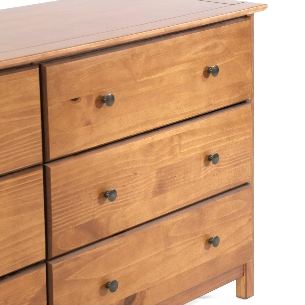 Grain Wood Furniture Shaker 6-Drawer Dresser, Solid Wood with a Walnut Finish Grain Wood Furniture
