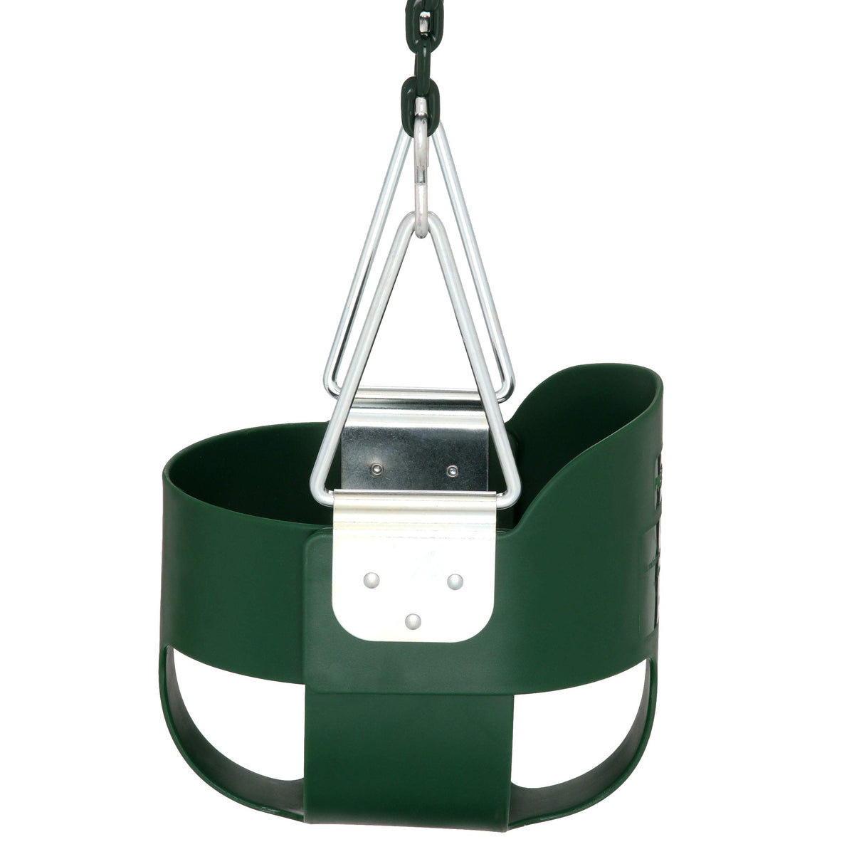 Gorilla Playsets 04-0008-G/G Full Bucket Toddler Swing, Bucket, Green 60" Plastic Coated Chains, 50 Lb Capacity Gorilla Playsets