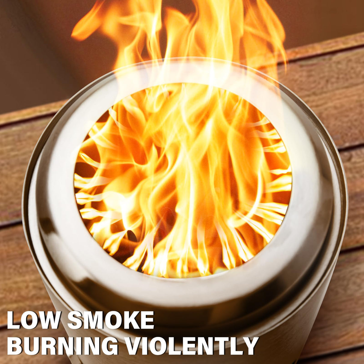 HGD Tabletop Fire Pit, Smokeless Firepit Outdoor, Mini Fire Pit for with Carry Bag for Camping Backyard Patio Garden Picnic,Silver HGD