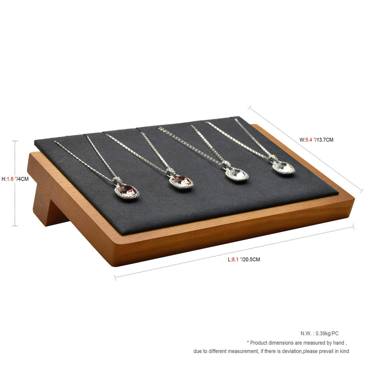Woodten Jewelry Tray Solid Wood Display Stand Necklace Organizer Display Props Tray WSM (WSM02702) Woodten