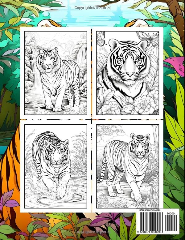 Tiger Coloring Book: Tiger Tales: A Coloring Safari Adventure Majosta