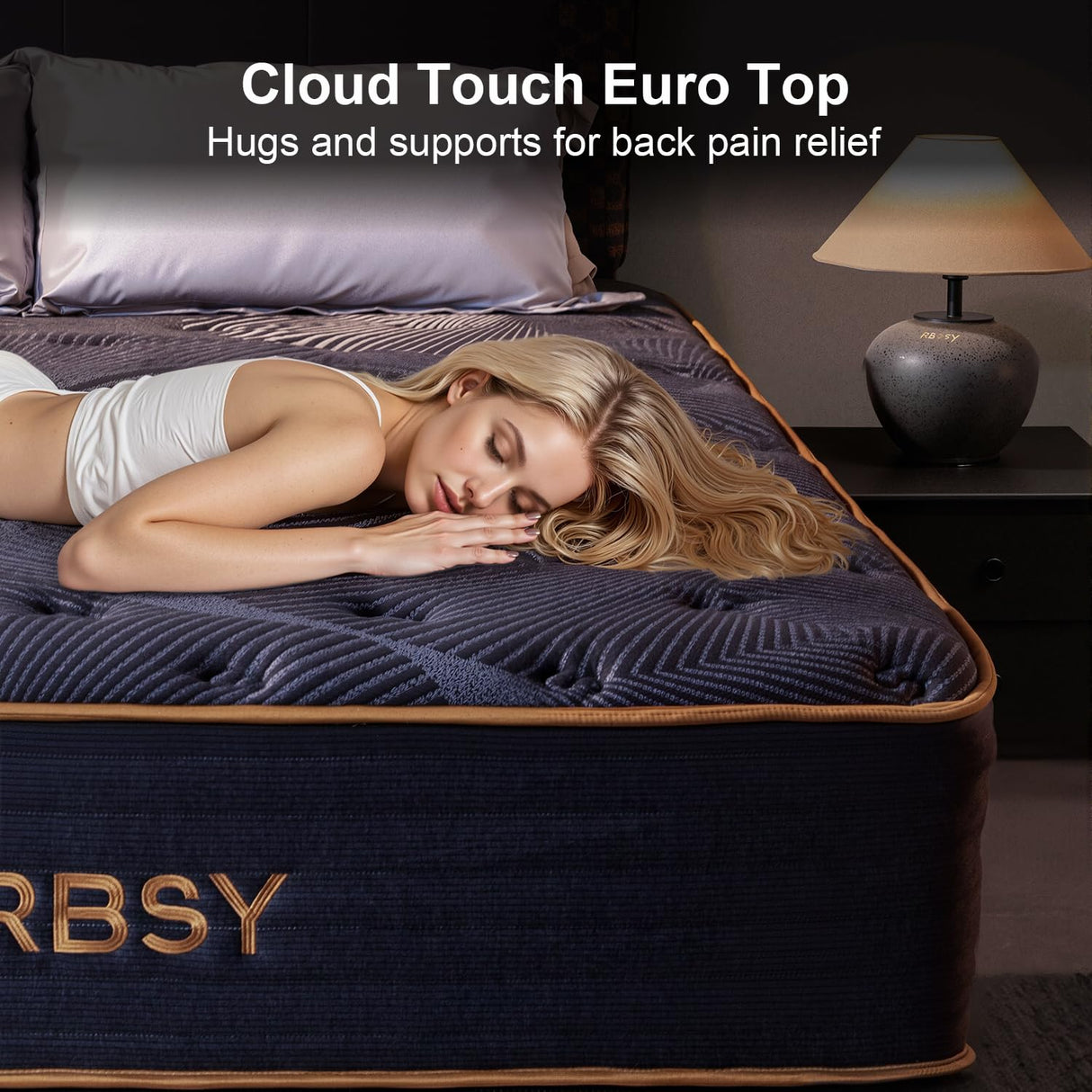 Grbsy Mattress, 12Inch Twin Gel Memory Foam Mattress, Two-Sided Firmmess, Pressure Relief, CertiPUR-US Certified, Cooling Copper Gel Bed in a Box Grbsy