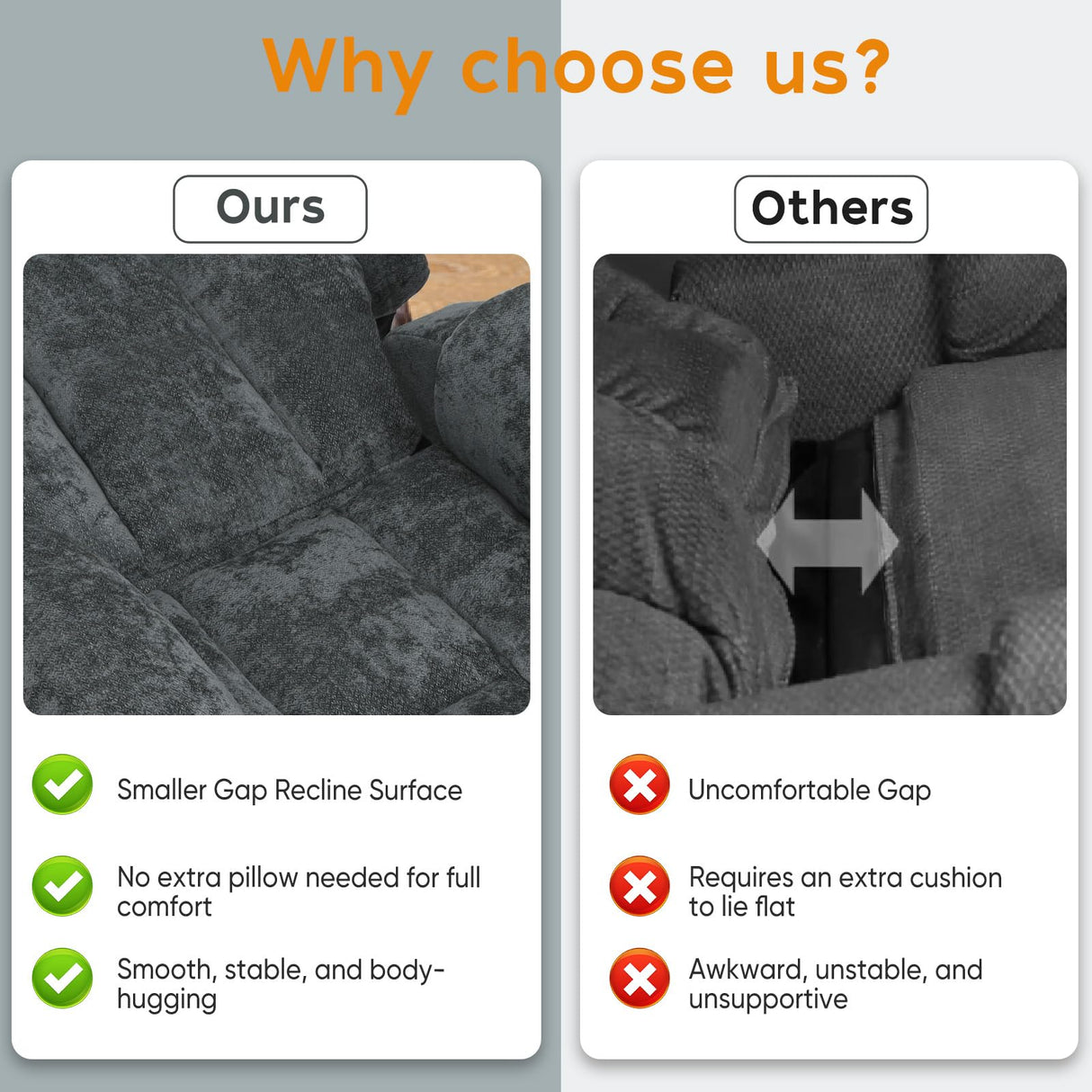 ABCASA Large Dual Motor Lay Flat Power Lift Recliner Chair for Elderly with Heat & Massage, Comfortable Chenille Recliner, Cup Holder, Side Pocket,USB-A & C Ports, Gray Blue ABCASA