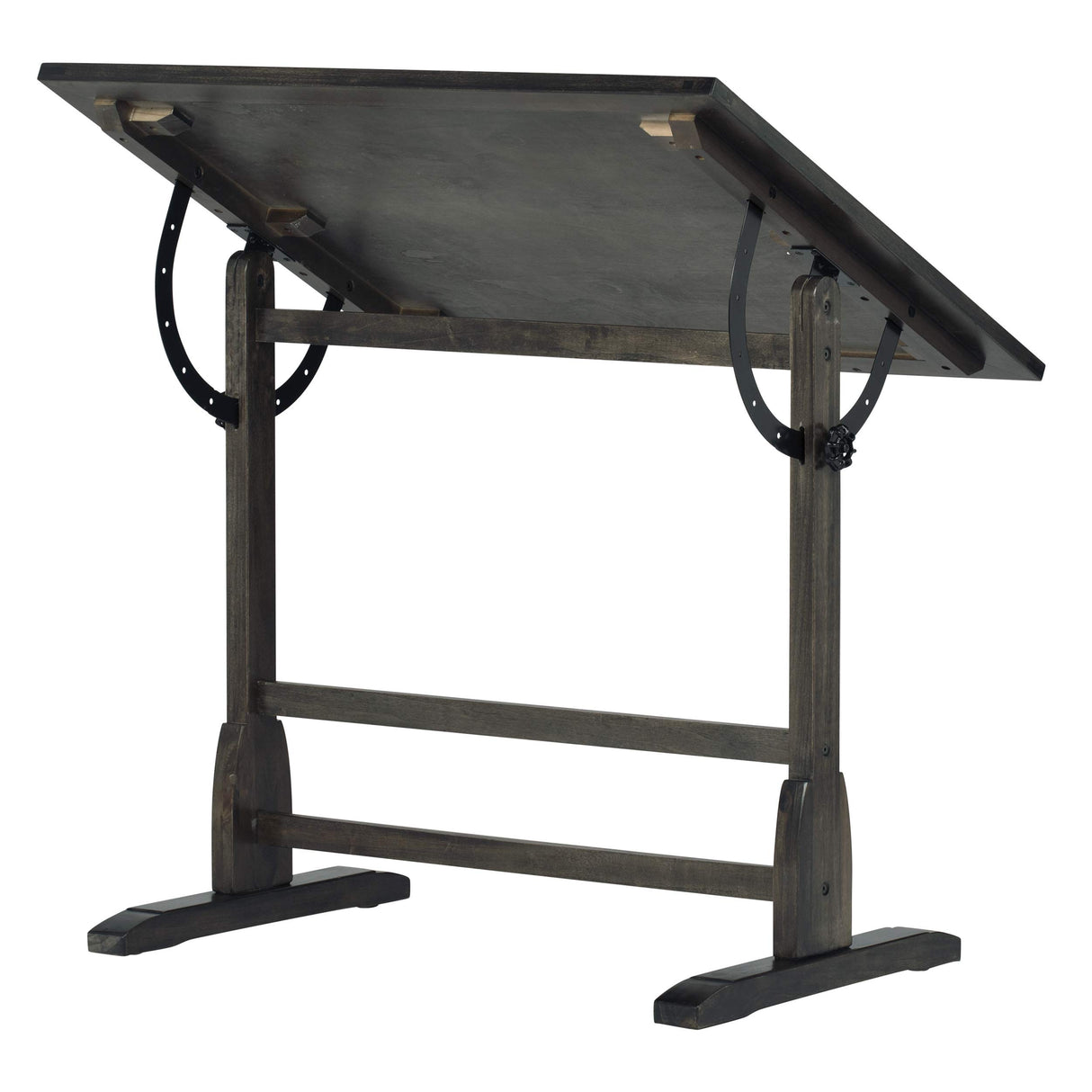 Studio Designs Vintage Drawing/Drafting Table with Pencil Ledge - 36" W x 24" D - Distressed Black - Adjustable Tilting Top SD STUDIO DESIGNS