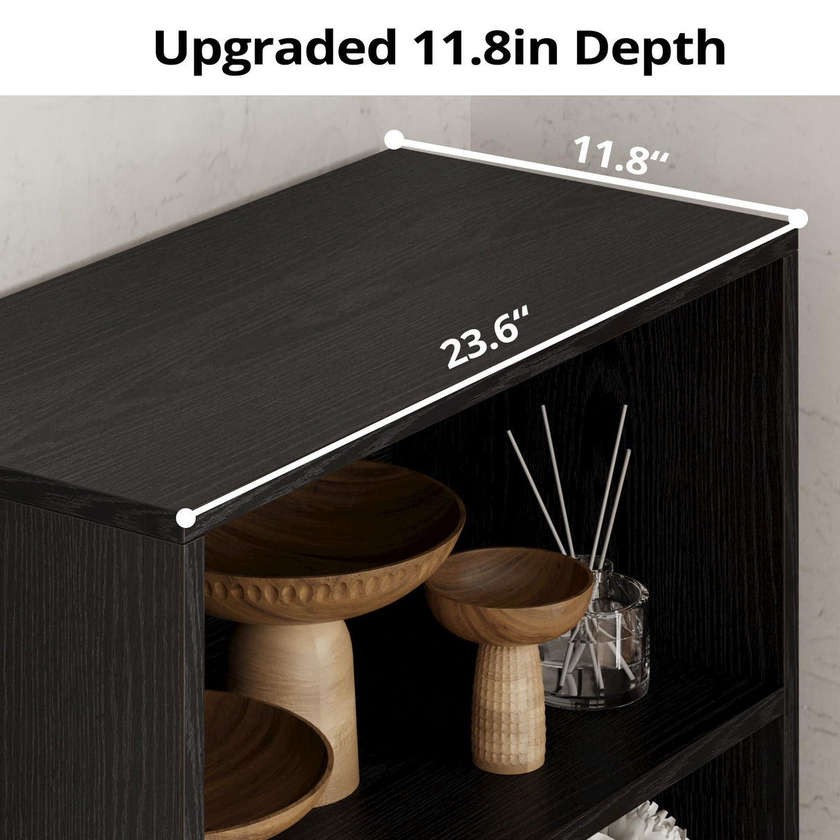 IRONCK Industrial Bookshelves and Bookcases with Doors 11.8 in Depth Floor Standing 5 Shelf Display Storage Shelves Bookcase Home Decor Furniture for Home, Office, Living Room, Bedroom IRONCK