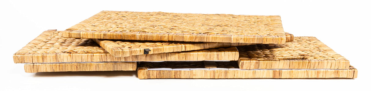 happimess HPM9005A Anada Wicker Weave 30" Storage Trunk, Wooden Frame/Water Hyacinth, Farmhouse, Transitional, Coastal, Rustic for Office, Dorm Room, Living-Room, Bedroom, Dining-Room, Natural happimess