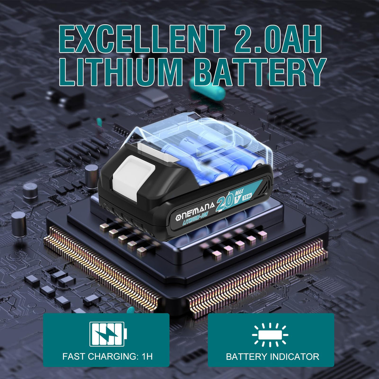 ONEMANA Cordless Bandsaw, 20V Brushless Portable Bandsaw, 2.5" Deep Cut Metal Band Saw, 6 Speeds Band Saw for Cutting Metal,woodworking,Pipe, Conduit (Battery Included) ONEMANA