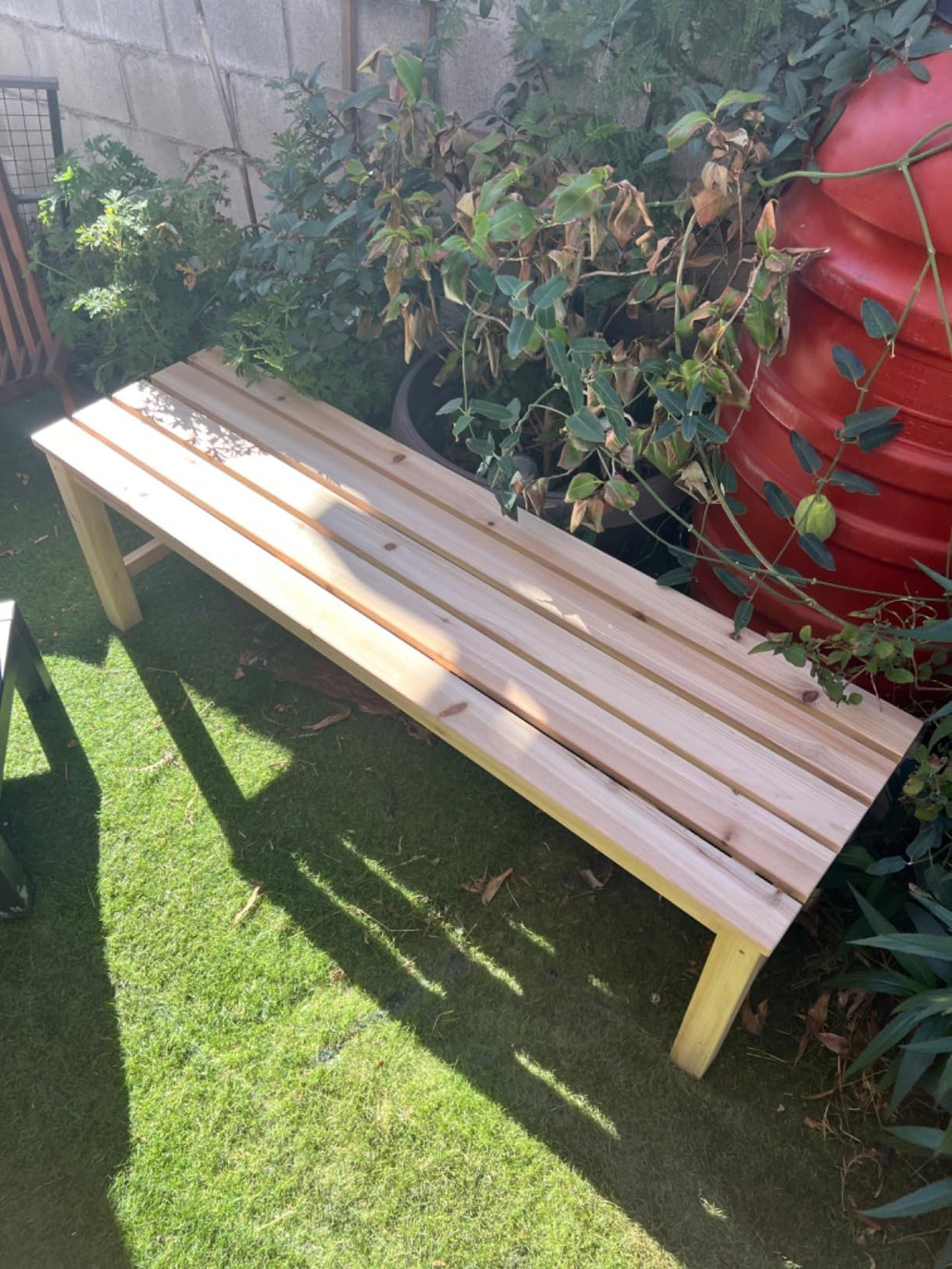 Outdoor Wood Bench Indoor Backless Porch Rustic Square Fir Log Solid Wood Fire Pit Bench for Patio Garden Deck and Backyard, 55" W×15.7" D×17.7" H, Natural Kdgarden