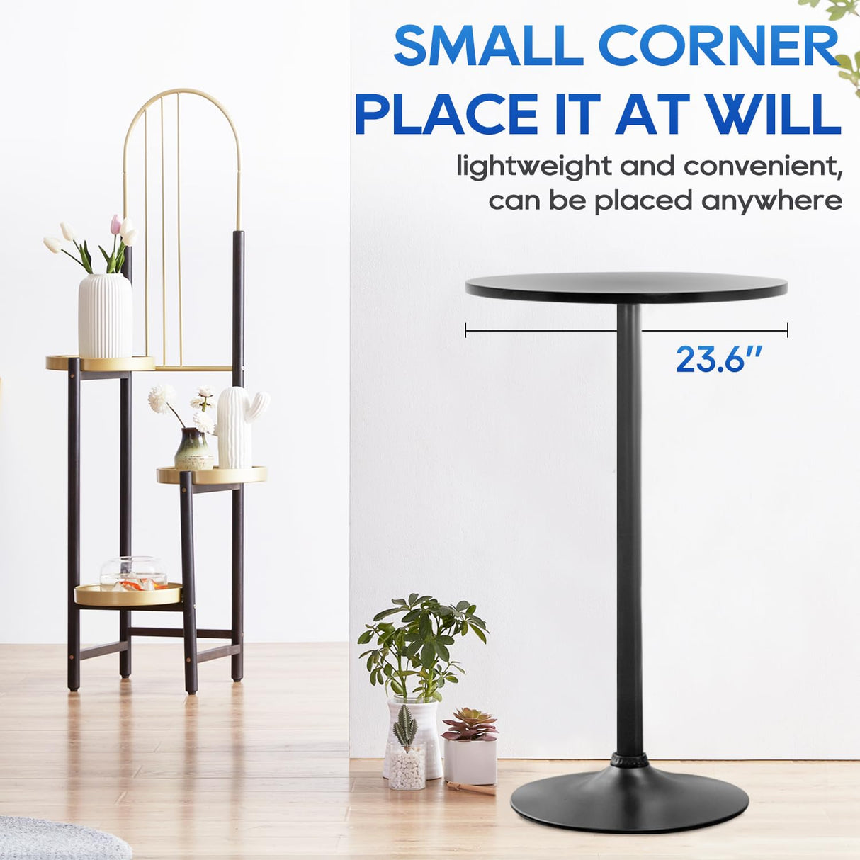 FDW Pub Table 40 Inch Height Cocktail Table Round Bistro Bar Table for Home and Kitchen Dining FDW