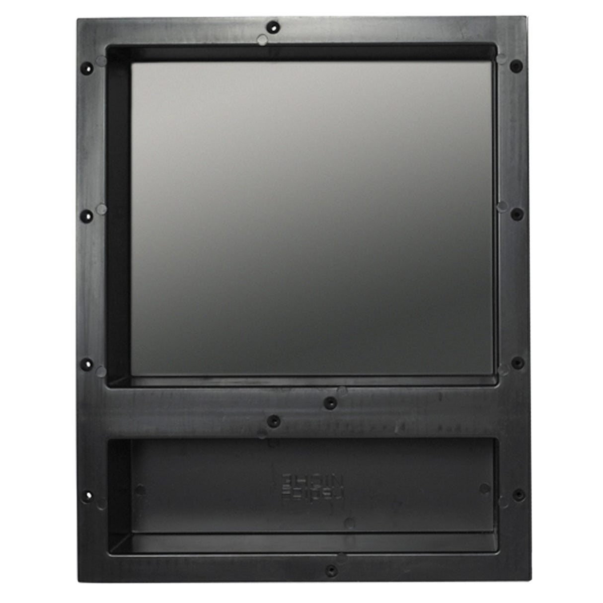 Redi Niche Double Recessed Shower Shelf – Black, Two Inner Shelves with Divider, 16-Inch Width x 20-Inch Height x 4-Inch Depth Tile Redi