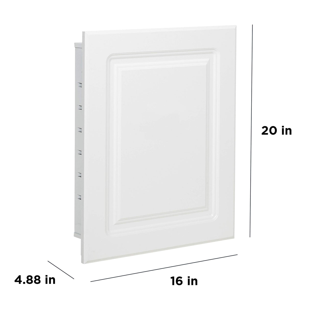 Zenna Home Bathroom Medicine Cabinet, Bathroom Wall Cabinet with Steel Body, 2 Adjustable Shelves, Recessed or Surface Wall Mount Installation, 16 x 20 Inches American Pride
