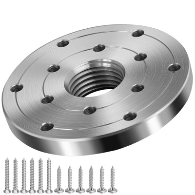 4" Woodworking Lathe Faceplate,Wood Lathe Steel Faceplate,5/8"TPI Spindle Thread,Wood Lathe Accessories