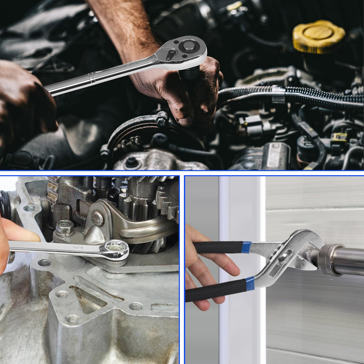 Prostormer Mechanic Tool Set, 240-Pieces Universal Household Auto Repair Tool Kit with Heavy Duty Aluminium Tool Box Prostormer