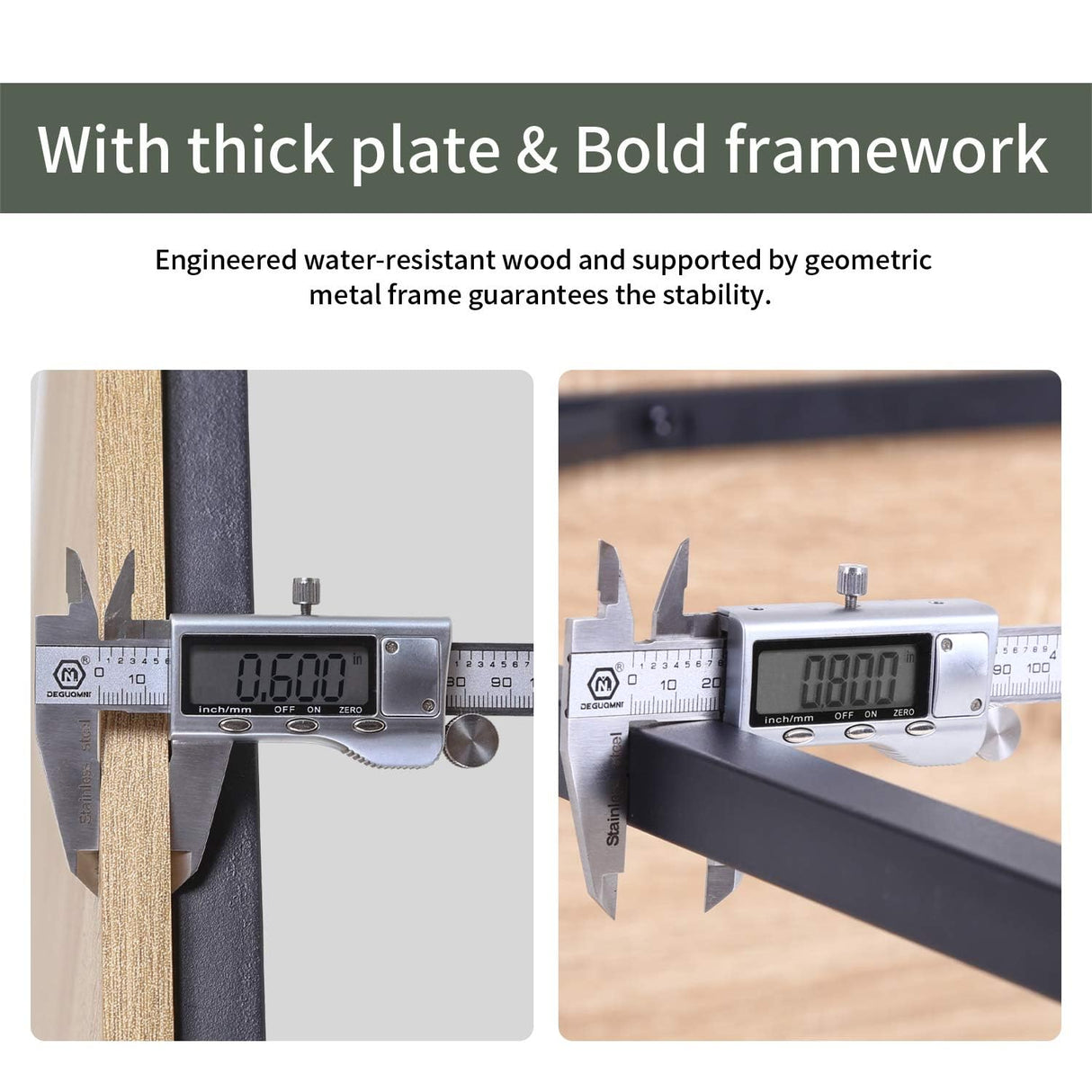 Computer Desk,47.2 inches Home Office Desk Writing Study Table Modern Simple Style PC Desk with Metal Frame,Nature BestOffice