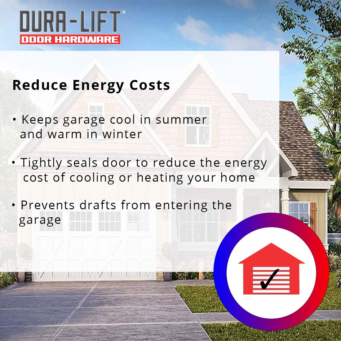 DURA-LIFT Garage Door Double-T Rubber Weather Seal 16' Wide Doors DURA-LIFT