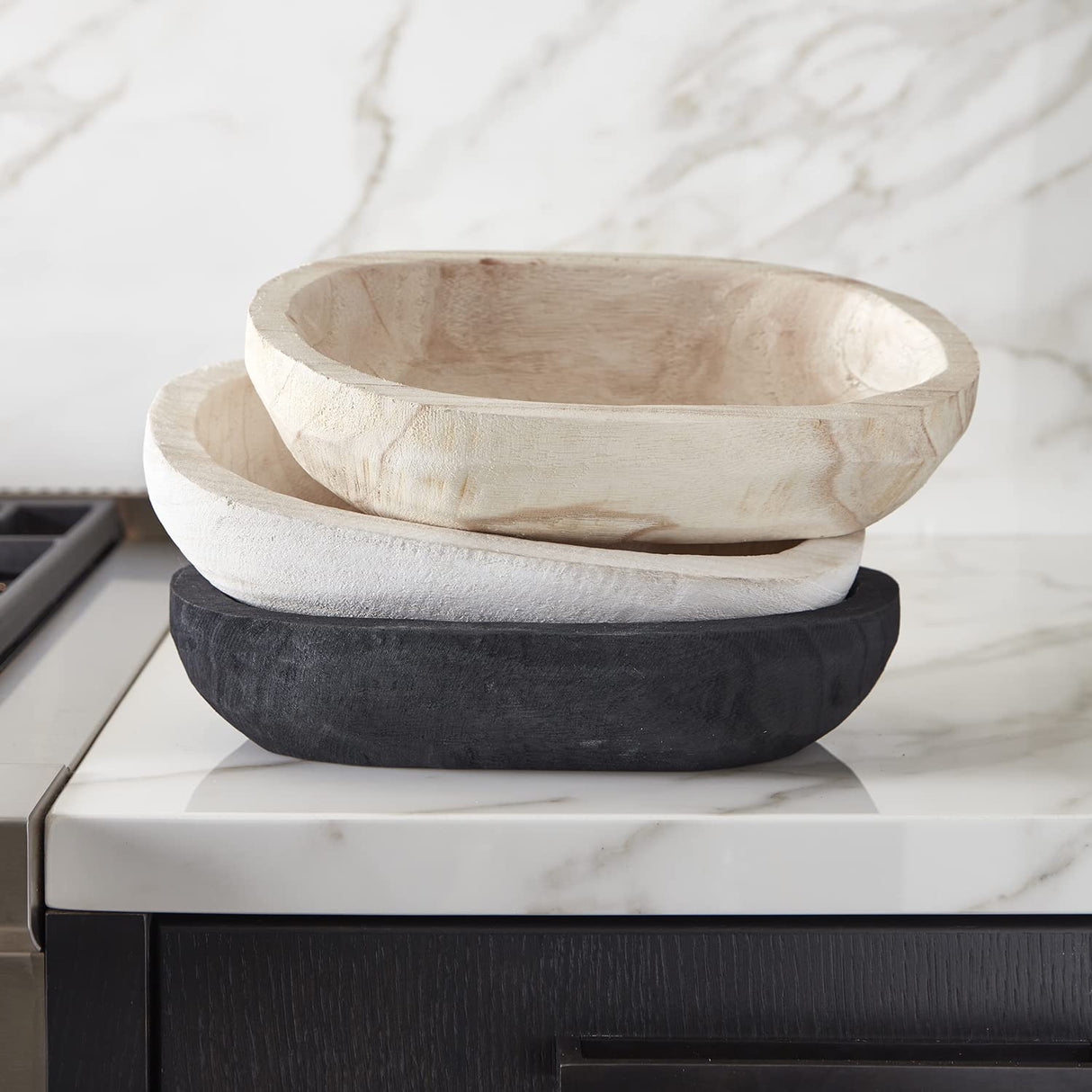 Santa Barbara Design Studio TableSugar Paulownia Wood Dough Bowl, 12 x 7.5-Inch, Natural Santa Barbara Design Studio