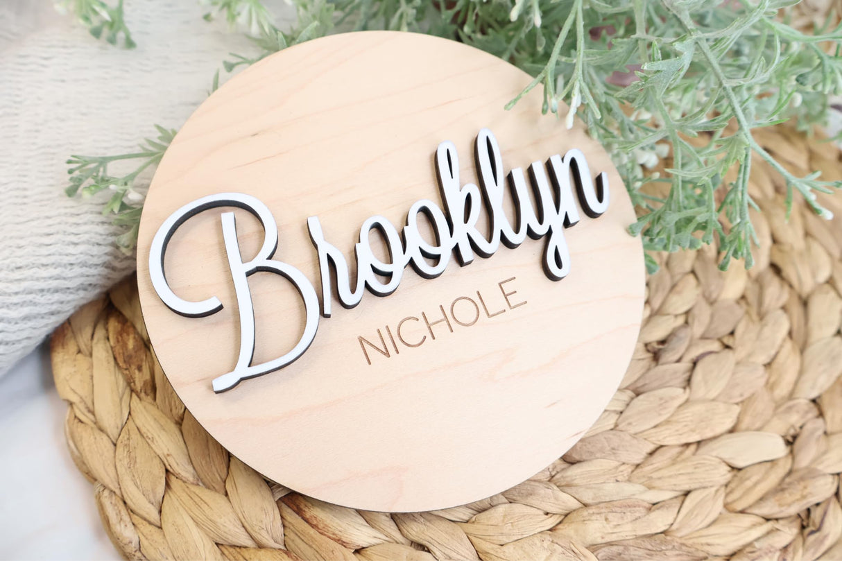 Personalized 3D Baby Name Announcement, Custom Newborn Baby Name Hospital Photo Prop, 30 Colors, Custom Welcome New Baby Name Sign For Hospital Obsidian Home Creations