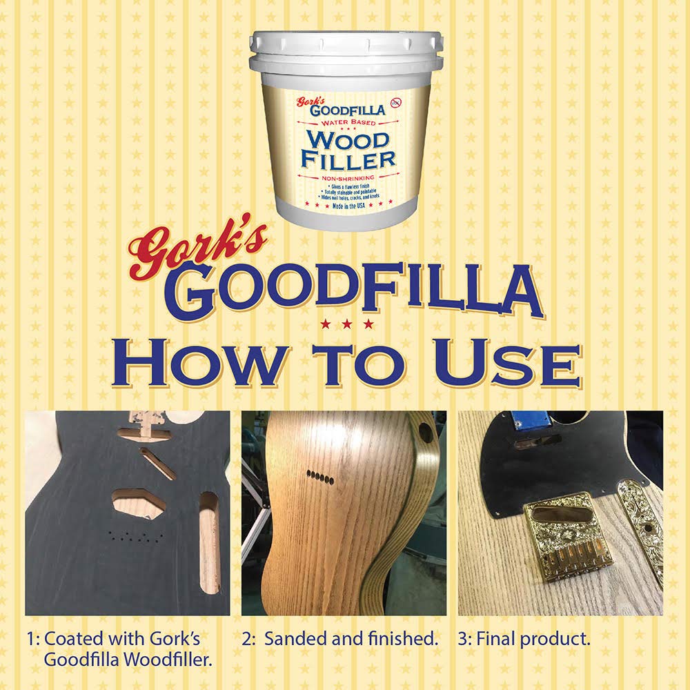Water-Based Wood & Grain Filler - Neutral Base - 1 Gallon by Goodfilla | Replace Every Filler & Putty | Repairs, Finishes & Patches | Paintable, Stainable, Sandable & Quick Drying Goodfilla