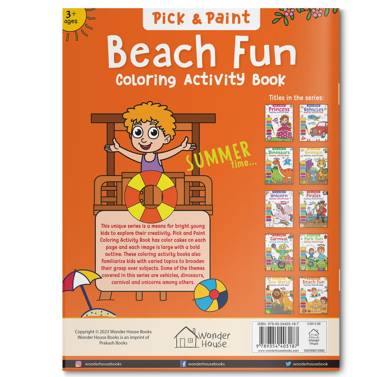 Beach fun: Pick and Paint Coloring Activity Book WoodArtSupply
