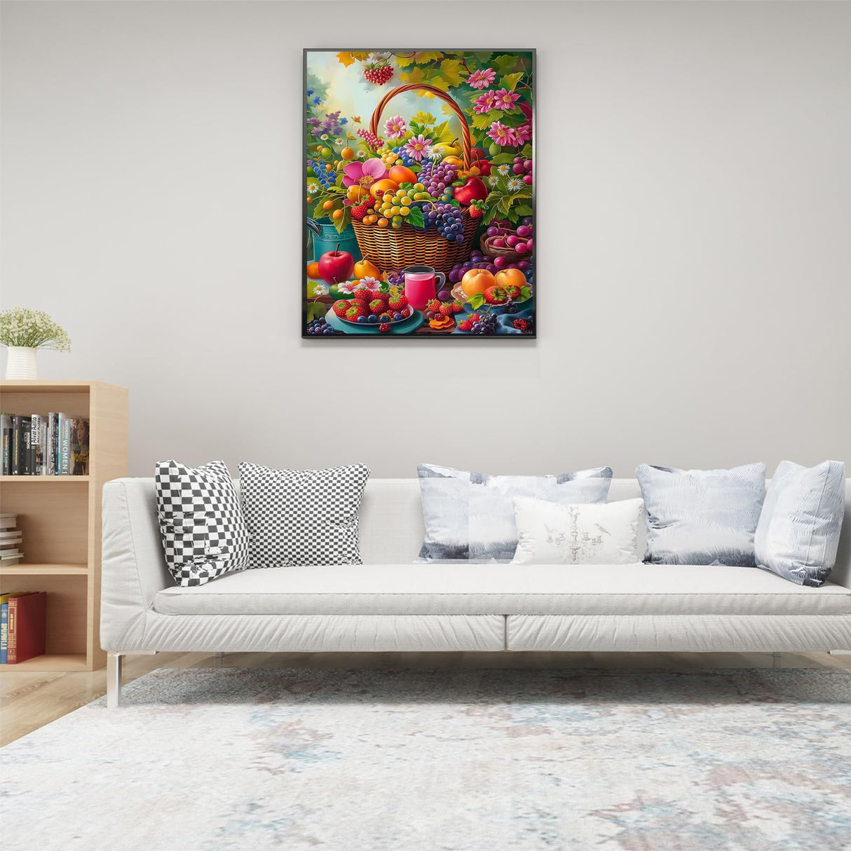 ZUVRDIAI Fruit Basket Paint by Numbers for Adults Canvas Harvest Season Paint by Number Kits on Canvas Fall Gardening Oil Painting Kits Arts and Crafts for Home Decor Gifts 16x20 Inch Frameless ZUVRDIAI