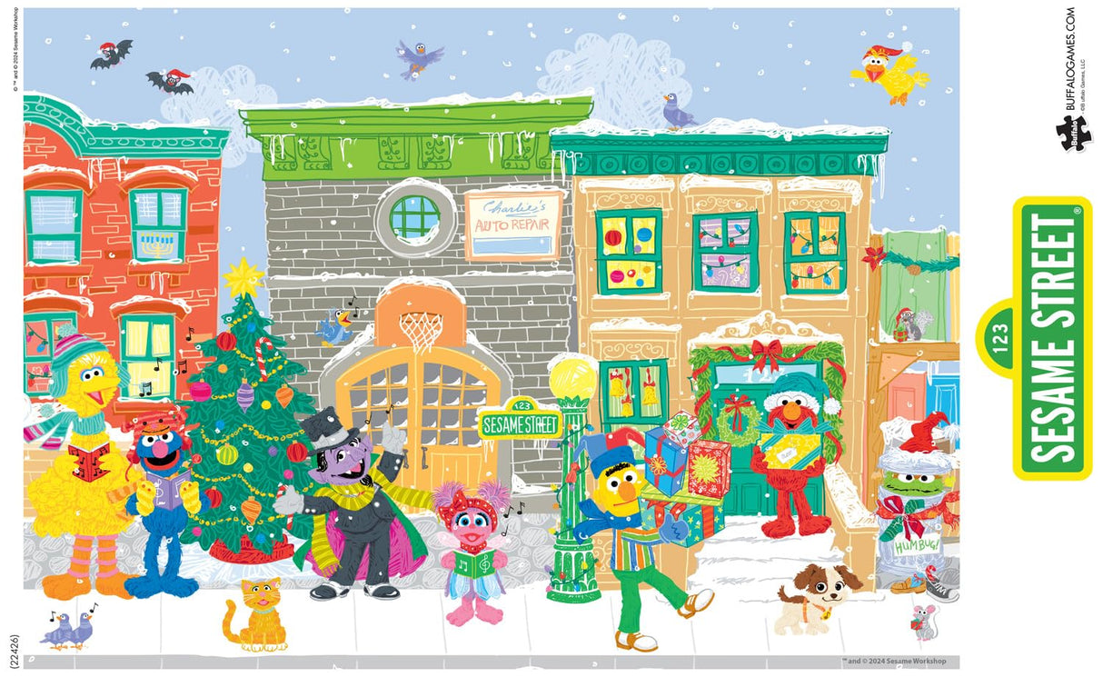 Buffalo Games - Sesame Street - Sesame Street - Carolers on Sesame Street - 300 Piece Jigsaw Puzzle for Adults -Challenging Puzzle Perfect for Game Nights Buffalo Games
