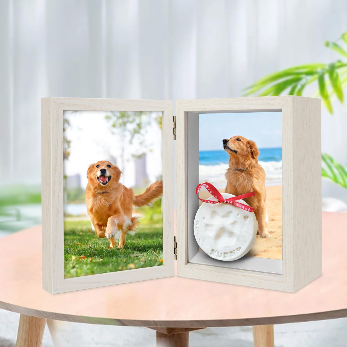 5x7 Pets Memorial Shadow Box Frame Dogs Memorial Picture Frame for Pets Paw Print Display Keepsake, Pet Memorial Keepsake Frames for Cats Dogs Pawprints, Memorial Sympathy Gifts for Loss of Dog Cat Aosemili