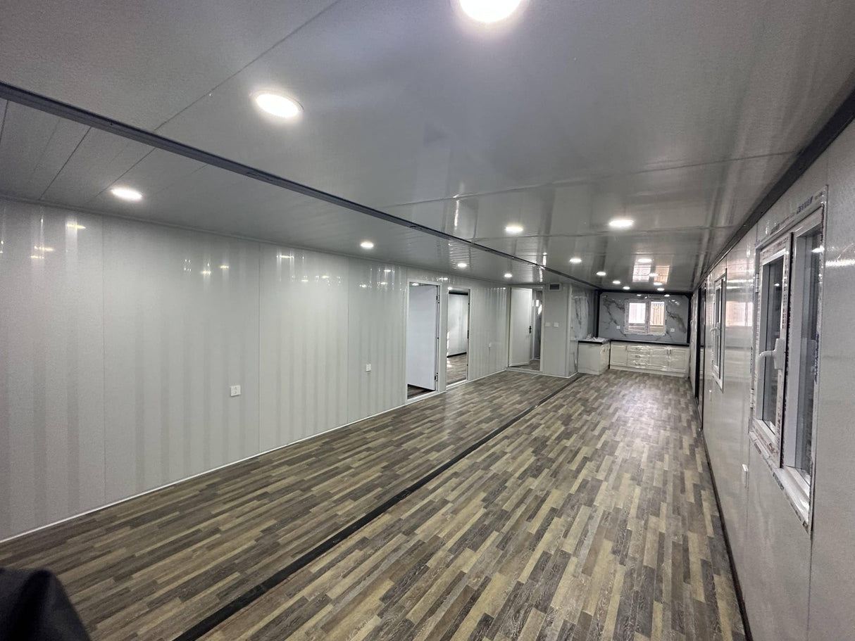 Generic Foldable Luxury Villa Expandable Portable House Foldable Container House 40 ft conter Homes, wihte Generic