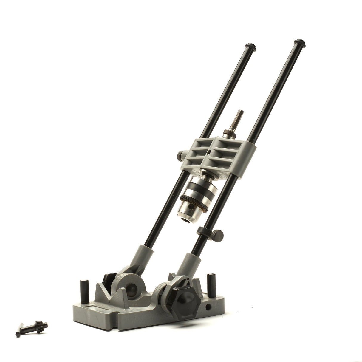 Kings County Tool Portable Drill Guide Jig | Convert Hand Drill to Drill Press | Bore Up To 45-Degree Angles | 3/8-Inch Shaft and Chuck | 5-Degree Increments | Depth Stop Included Kings County Tools