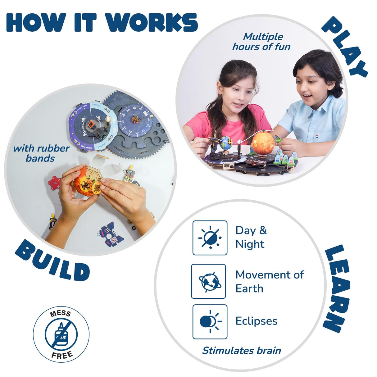 Smartivity Earth-Sun-Moon Space Toy for Kids 8-14 Years Old | Interactive 3D Model Ideas for Boys & Girls | DIY STEM Science Toys for 8,9,10,11,12,13,14 I Wooden Engineering Game Smartivity