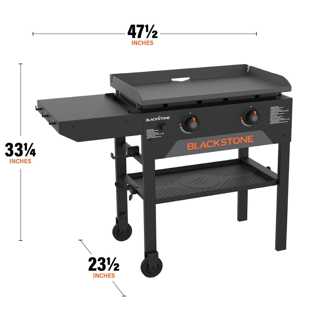 Blackstone 28 Inch Original Omnivore Griddle 2206, Blackstone 2 Burner Griddle Outdoor Flat Top Grill, Propane Portable Gas Grill BLACKSTONE
