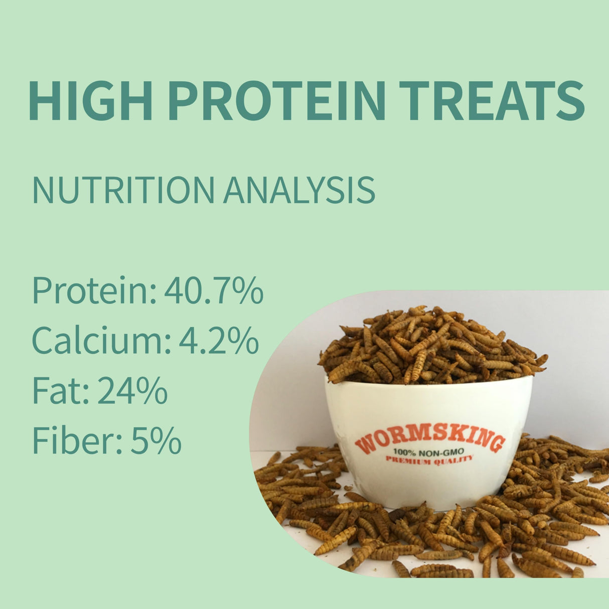 WORMSKING 5LB Dried Black Soldier Fly Larvae, More Calcium Than Dried Mealworms, High Protein Chicken Feed, BSFL, Poultry Treats WORMSKING