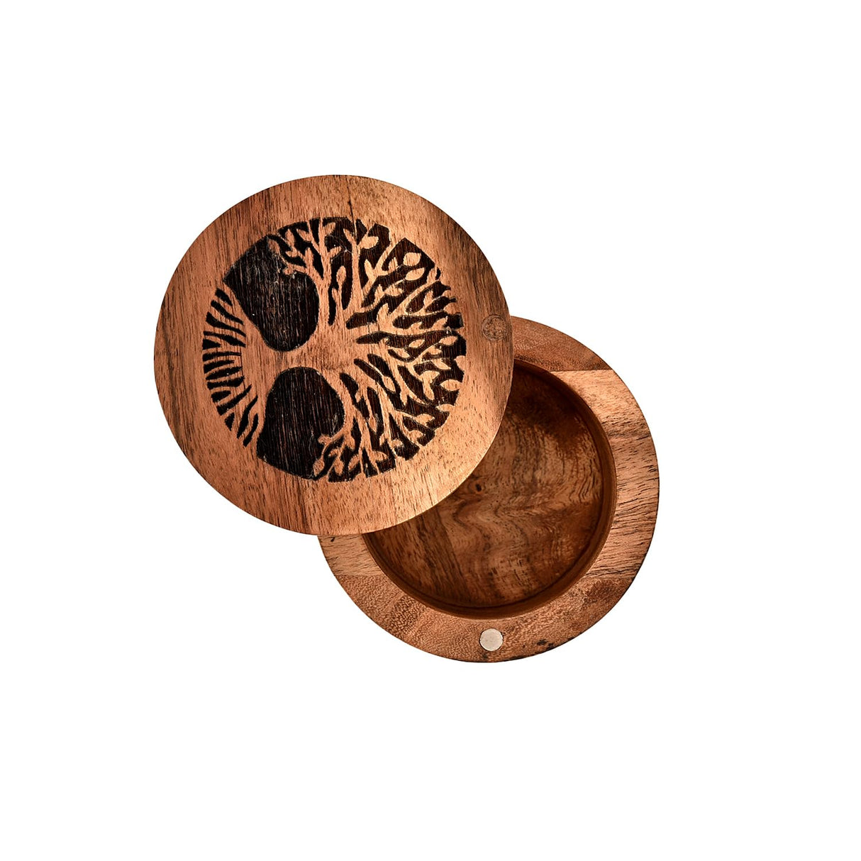 Samhita Handmade Acacia Wood Urn for Human Ashes, Tree of Life Wooden Box Urns for Ashes - Cremation Pet Urns for Dogs Ashes, Urn for Ashes (3.5" x Samhita